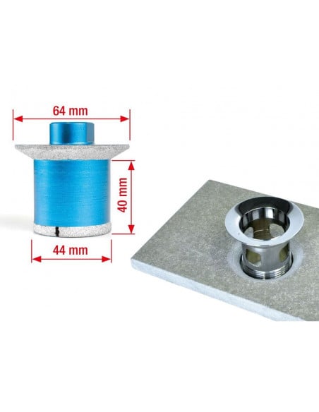 Meule diamantée pour bonde de lavabo MONTOLIT - 2