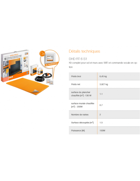 Kit de chauffage sol/mur électrique wifi à commande vocale DITRA HEAT E DUO S SCHLUTER - 2