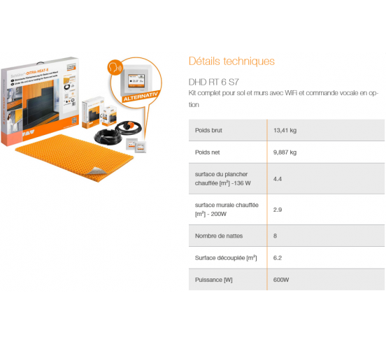 Kit de chauffage sol/mur électrique wifi à commande vocale DITRA HEAT E DUO S SCHLUTER - 8