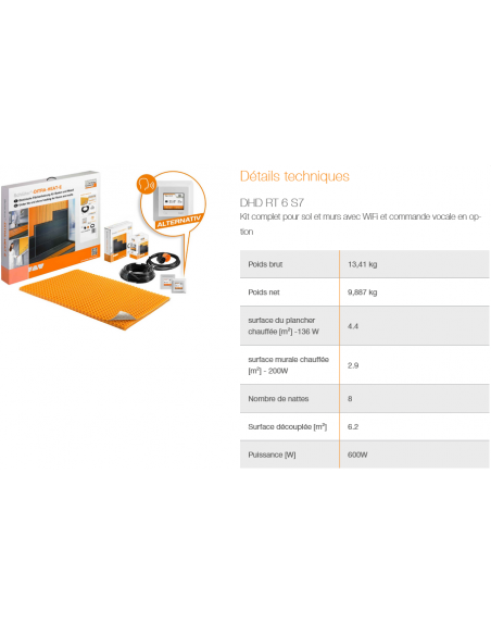 Kit de chauffage sol/mur électrique wifi à commande vocale DITRA HEAT E DUO S SCHLUTER - 8