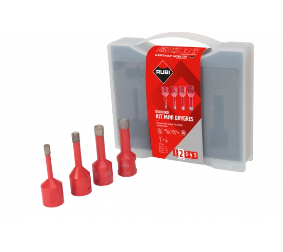 KIT 4 Trépans Mini Drygres (Ø 6, 8, 10 et 12 mm) RUBI - 1