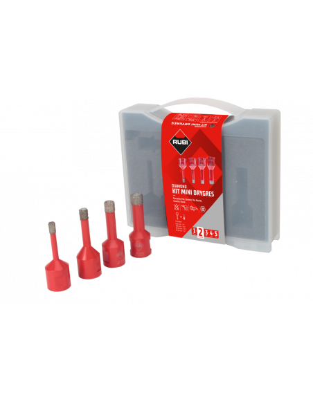 KIT 4 Trépans Mini Drygres (Ø 6, 8, 10 et 12 mm) RUBI - 1