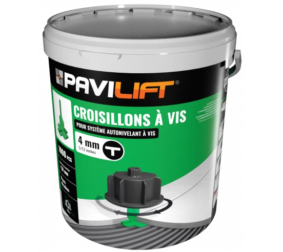 1000 Croisillons en " T " Autonivelant PAVILIFT 4mm - 1
