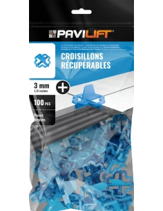 100 Croisillons récupérables "+" 3mm Pavilift - 1