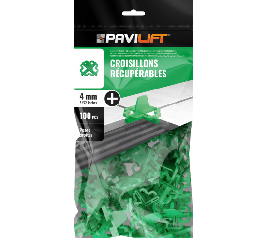 100 Croisillons récupérables "+" 4mm Pavilift - 1