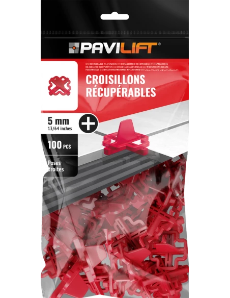 100 Croisillons récupérables "+" 5mm Pavilift - 1