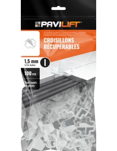 100 Croisillons récupérables "I" 1,5mm Pavilift - 1