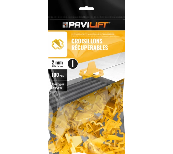 100 Croisillons récupérables "I" 2mm Pavilift - 1