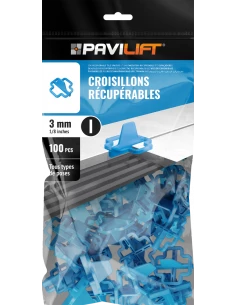 100 Croisillons récupérables "I" 3mm Pavilift - 1