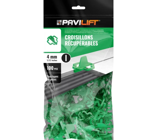 100 Croisillons récupérables "I" 4mm Pavilift - 1