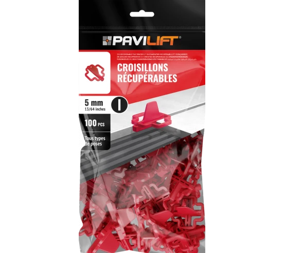 100 Croisillons récupérables "I" 5mm Pavilift - 1