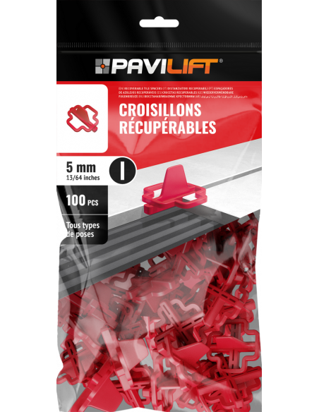 100 Croisillons récupérables "I" 5mm Pavilift - 1