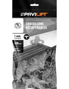 100 Croisillons récupérables "T" 1mm Pavilift - 1