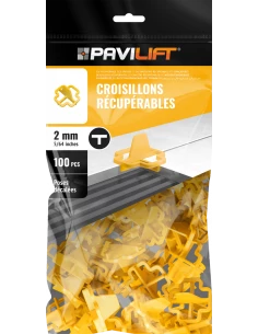 100 Croisillons récupérables "T" 2mm Pavilift - 1