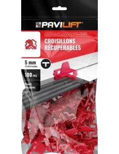 100 Croisillons récupérables "T" 5mm Pavilift - 1