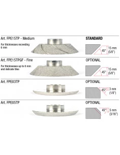 Meules TOPROFILE pour Biseaux 45° MONTOLIT - 1 2