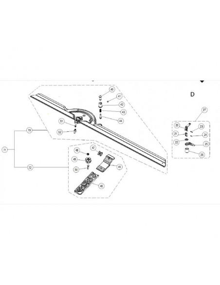 Poignée rouge n°49 pour coupe carreaux TX (pièce détachée) RUBI - 2