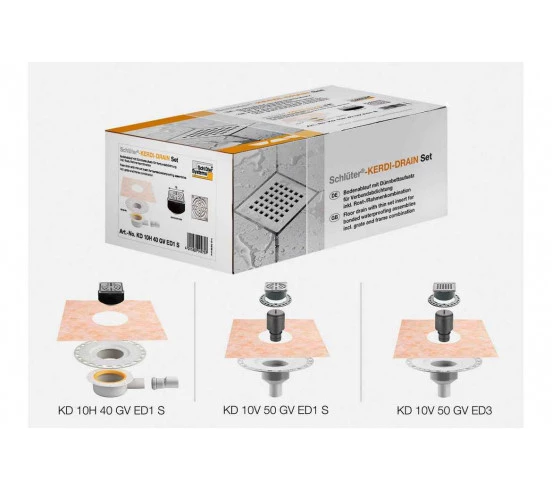 Kit Kerdi-Drain Sortie Verticale Avec grille SCHLUTER - 4