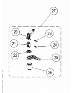 capuchon rouge n°48 pour coupe carreaux TX (pièce détachée) RUBI - 1 2