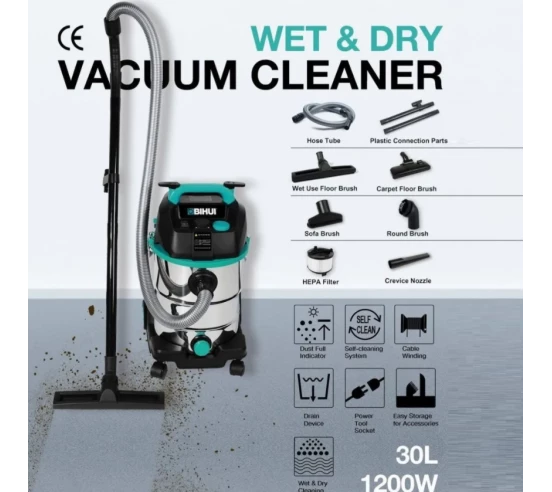 Aspirateur Professionnel eau et poussières 30 Litres VCH30 1200W BIHUI - 10