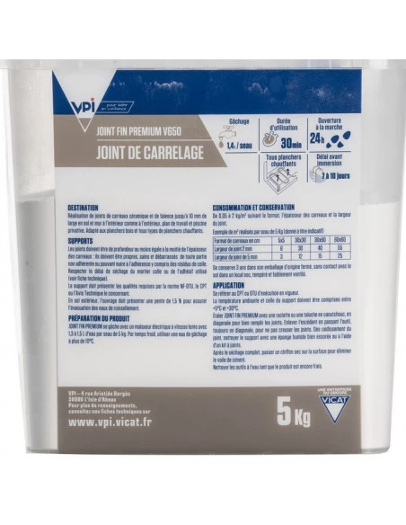 Joint fin premium V650 5Kg VPI - 4