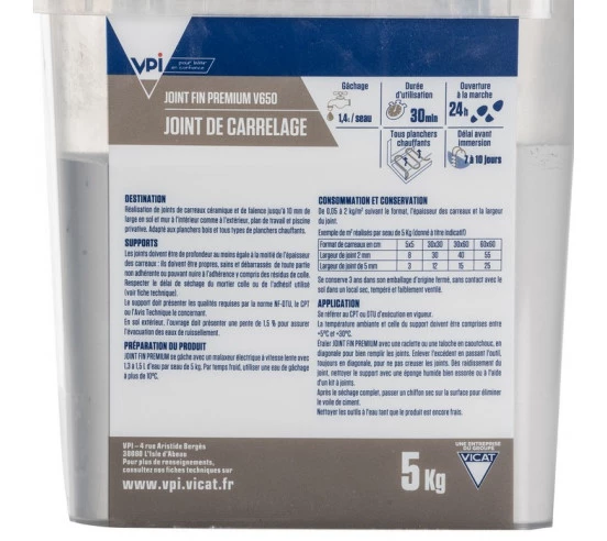 Joint fin premium V650 5Kg VPI - 12