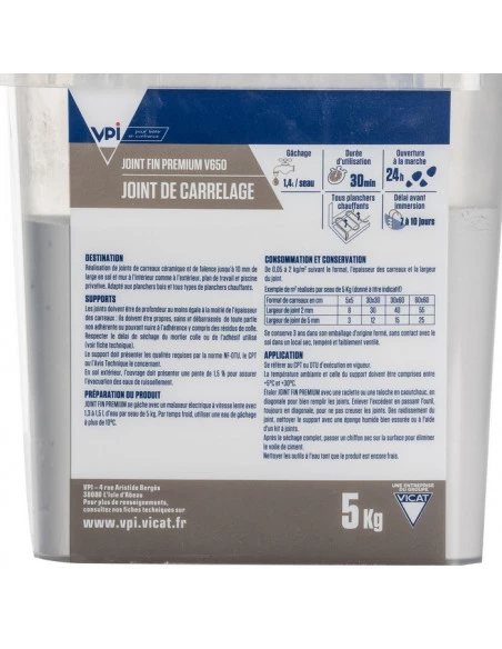 Joint fin premium V650 5Kg VPI - 12