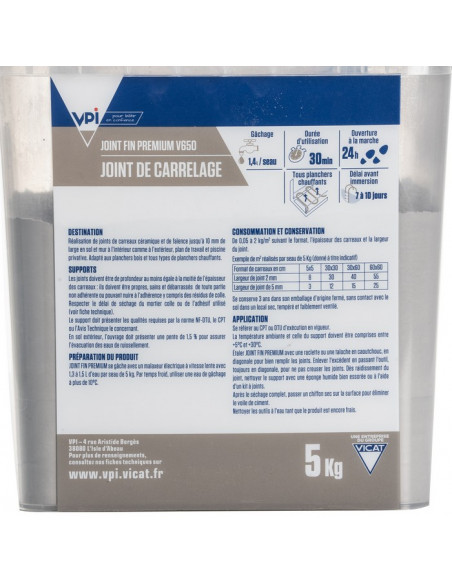 Joint fin premium V650 5Kg VPI - 21