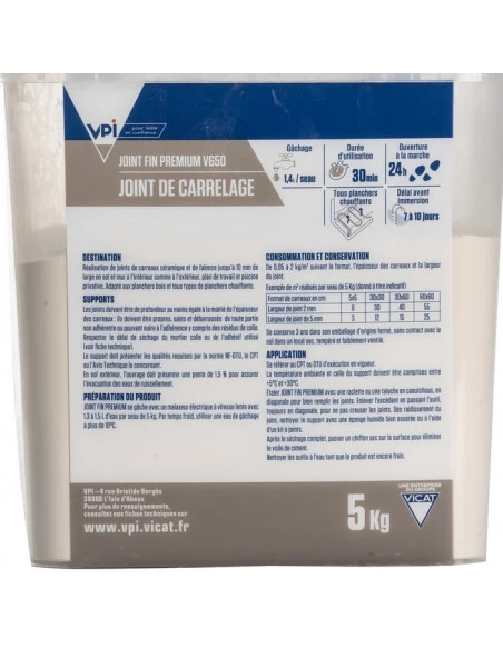 Joint fin premium V650 5Kg VPI - 29
