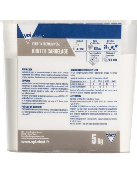Joint fin premium V650 5Kg VPI - 33