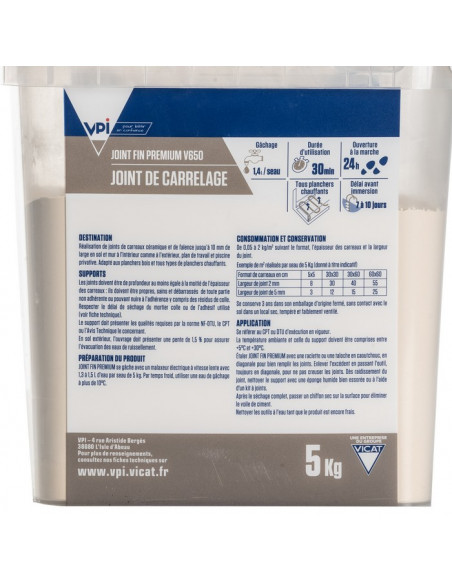 Joint fin premium V650 5Kg VPI - 37