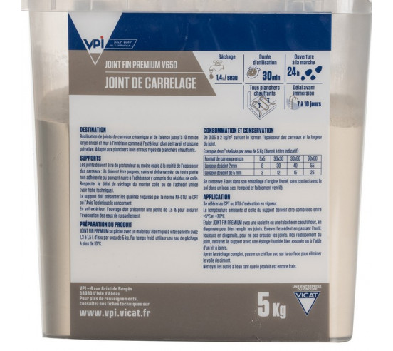 Joint fin premium V650 5Kg VPI - 41