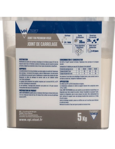Joint fin premium V650 5Kg VPI - 41