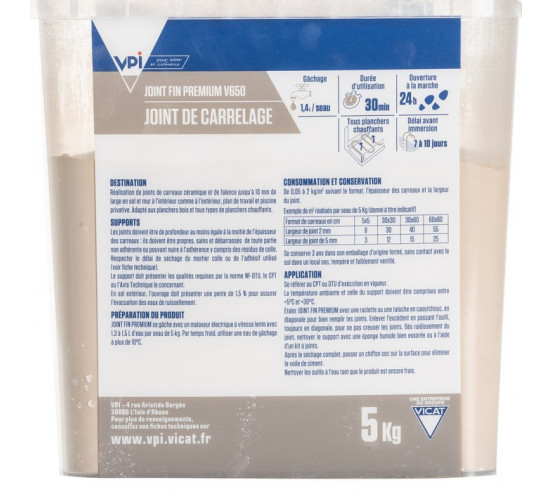 Joint fin premium V650 5Kg VPI - 45