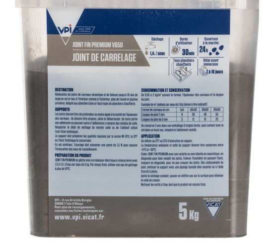 Joint fin premium V650 5Kg VPI - 49