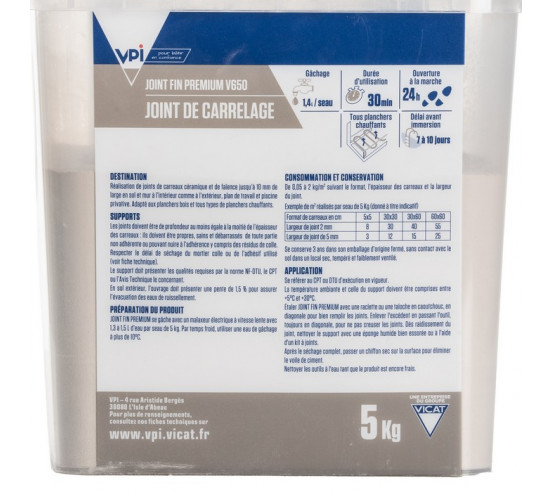 Joint fin premium V650 5Kg VPI - 59