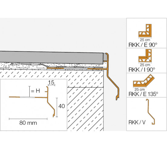 Profilé de rive 2.5ML 10mm BARA-RKK Blanc (BW) SCHLUTER - 2