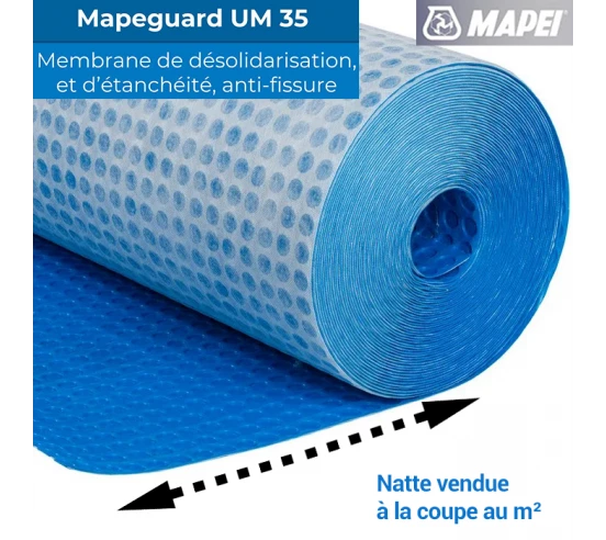 Natte de désolidarisation et d'étancheité MAPEGUARD UM35 /m² MAPEI - 2