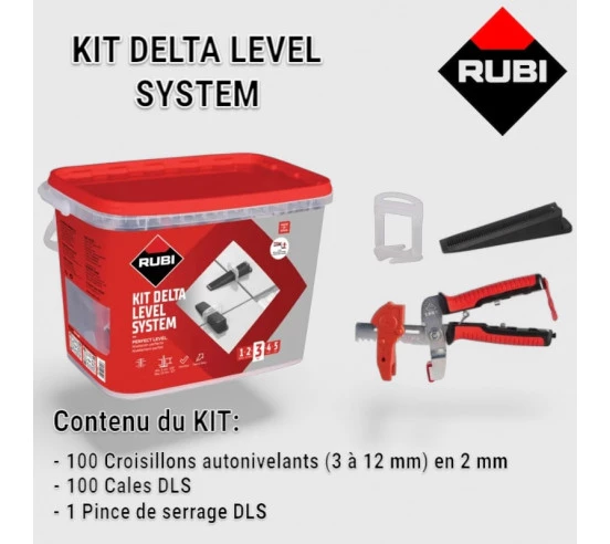 KIT de cales et croisillons Delta level system DLS RUBI - 1