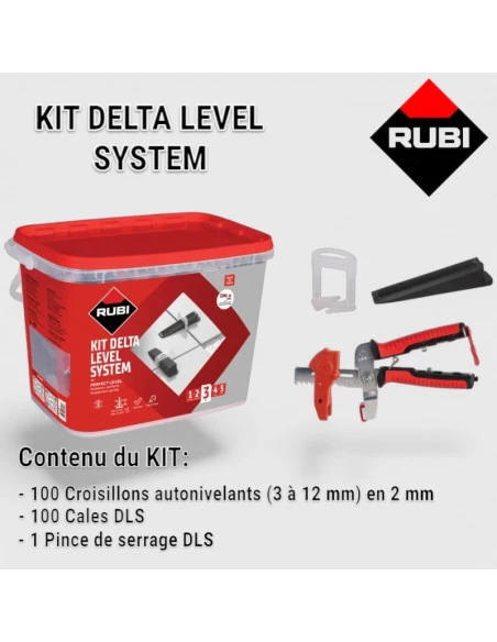 KIT de cales et croisillons Delta level system DLS RUBI - 3