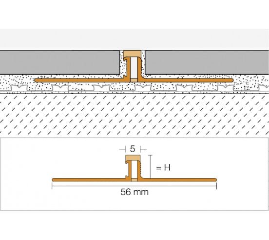 Profilé de fractionnement 2.5ML DILEX-BWS Coloris Gris pastel SCHLUTER - 3