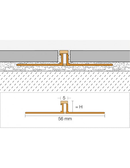 Profilé de fractionnement 2.5ML DILEX-BWS Coloris Gris pastel SCHLUTER - 3