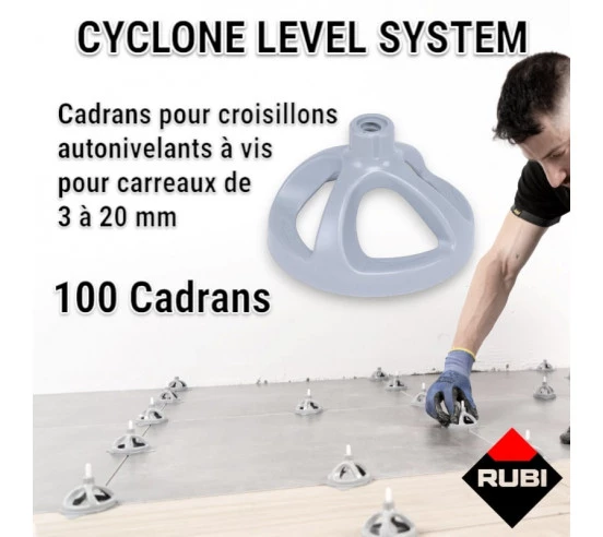 100 cadrans pour autonivellants à vis CYCLONE RUBI - 1