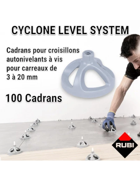 100 cadrans pour autonivellants à vis CYCLONE RUBI - 1