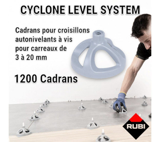 1200 cadrans pour autonivellants à vis CYCLONE RUBI - 1