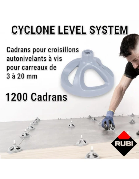 1200 cadrans pour autonivellants à vis CYCLONE RUBI - 1