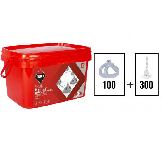 Kit autonivellants à vis en "I" 1.5mm CYCLONE RUBI - 1