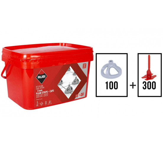 Kit autonivellants à vis en "I" 3mm CYCLONE RUBI - 1