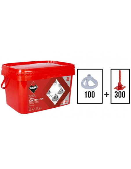 Kit autonivellants à vis en "I" 3mm CYCLONE RUBI - 1