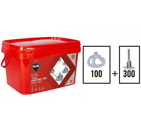 Kit autonivellants à vis en "I" 5mm CYCLONE RUBI - 1